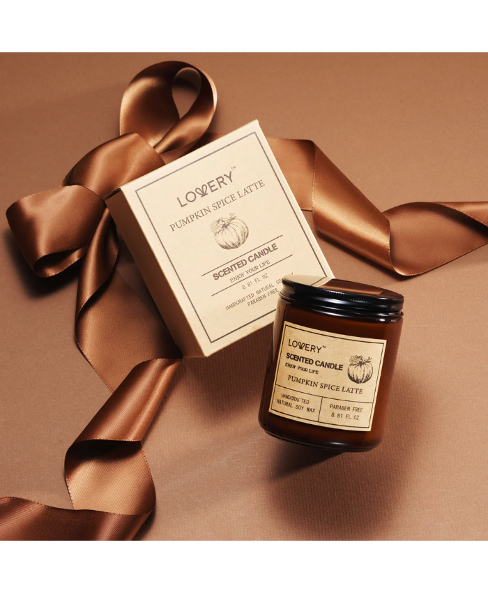 Pumpkin Spice Latte Aromatherapy Candles - 9oz Home Scented Soy Candle