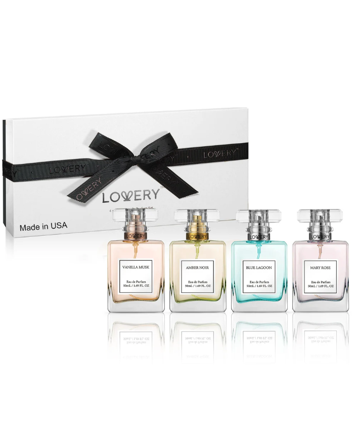 Perfume Set For Women - 4pc Floral Parfum Sampler Gifts - Made In USA
