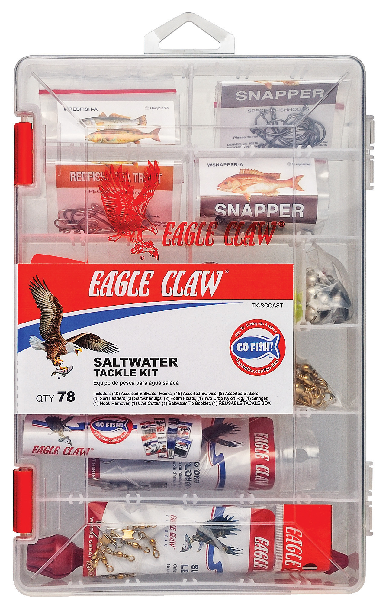 78 Piece Go Fish Saltwater Tackle Kit