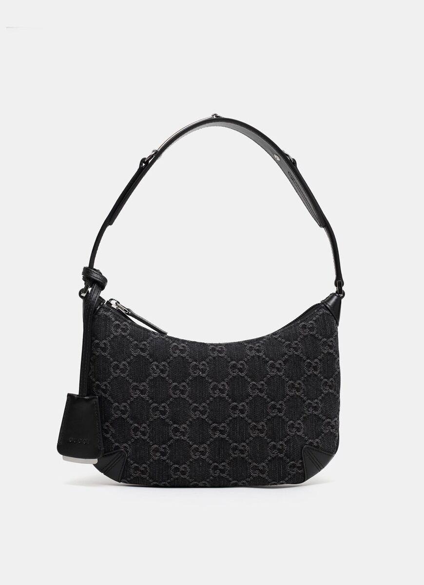 Horsebit Slim Small Denim Shoulder Bag