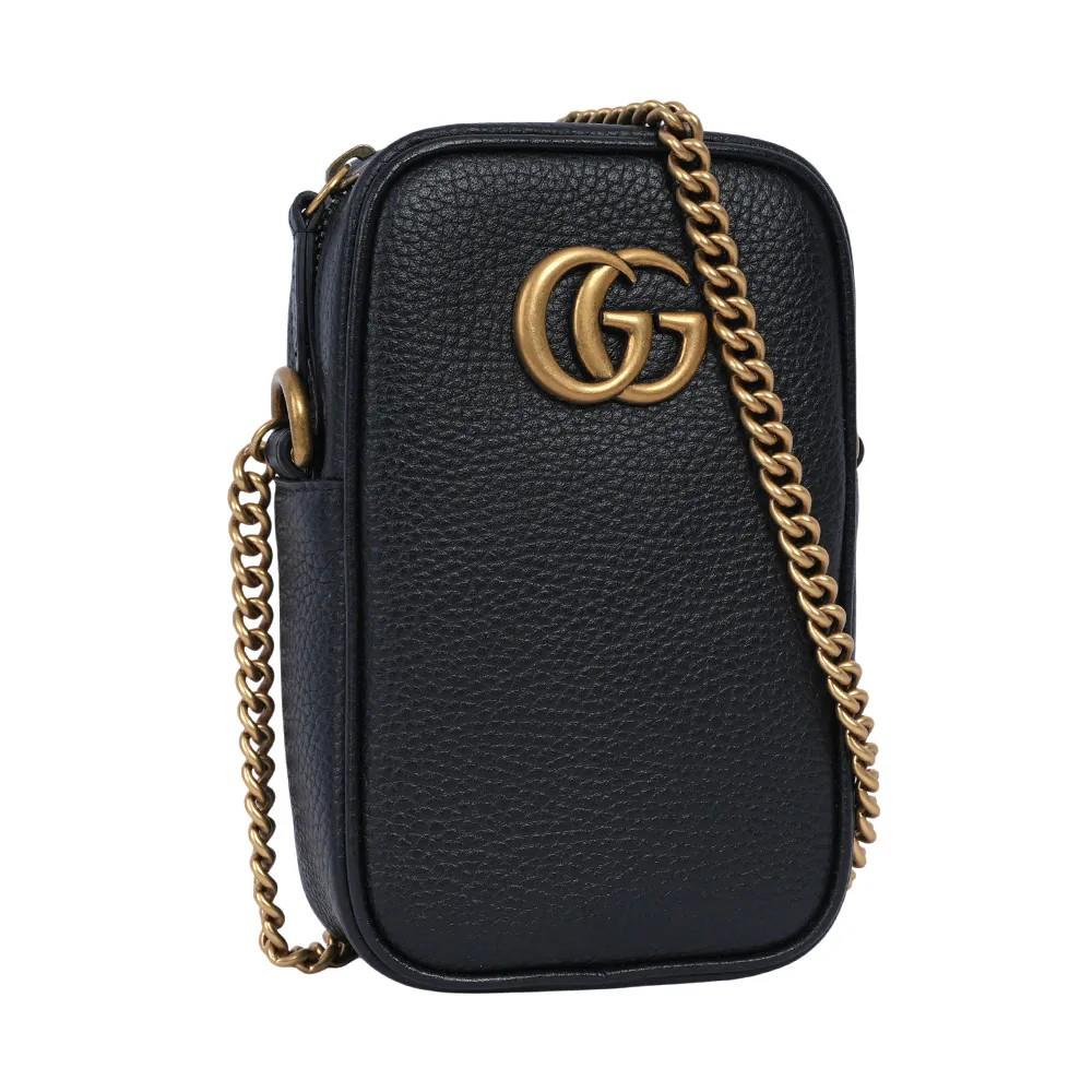GG Marmont Mini Leather Phone Chain Crossbody Bag