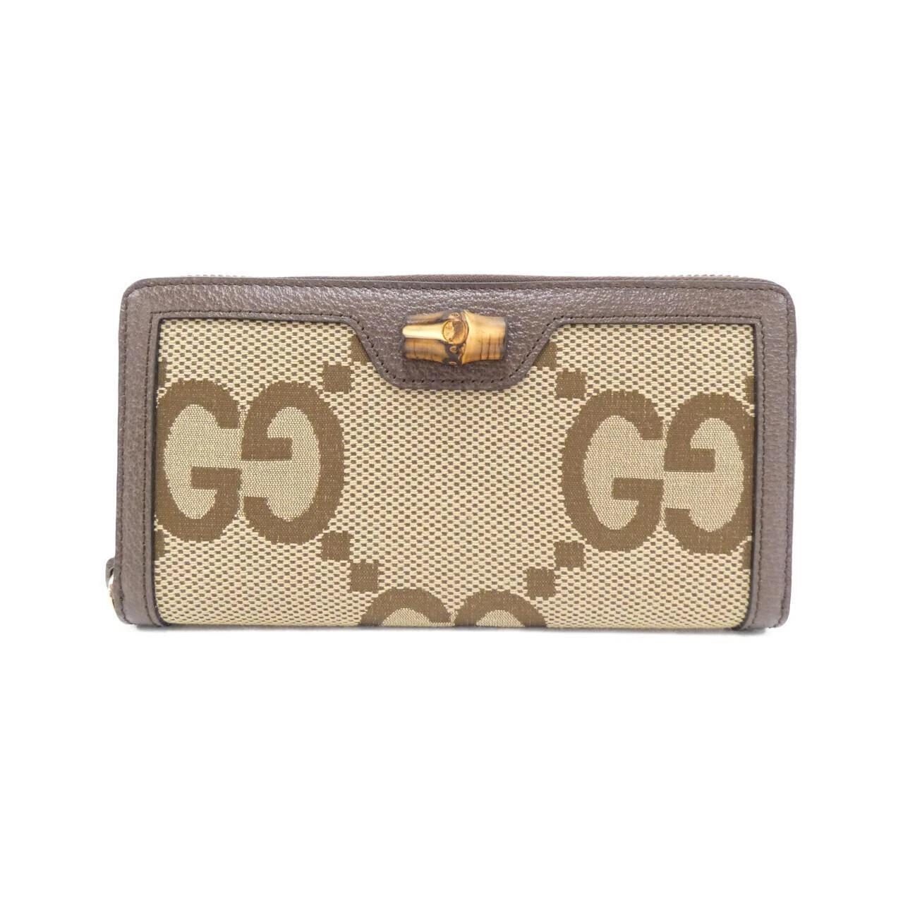 Diana Jumbo GG Canvas Zip-Around Wallet