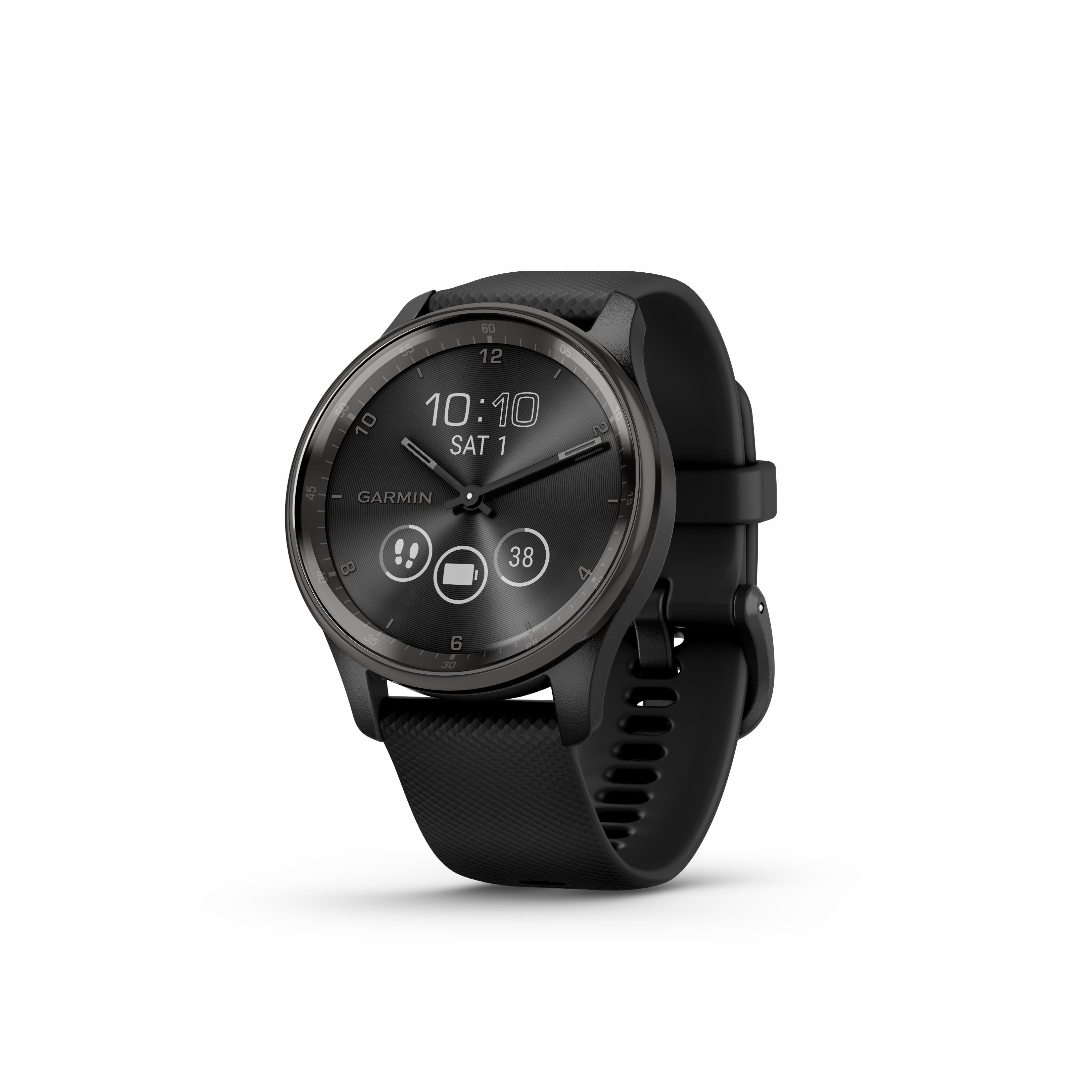 Vivomove Trend, Slate Stainless Steel Bezel With Black Case And Silicone Band