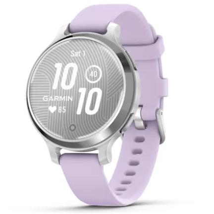 Lily 2 Active - Silver With Purple Jasmine Silicone Band