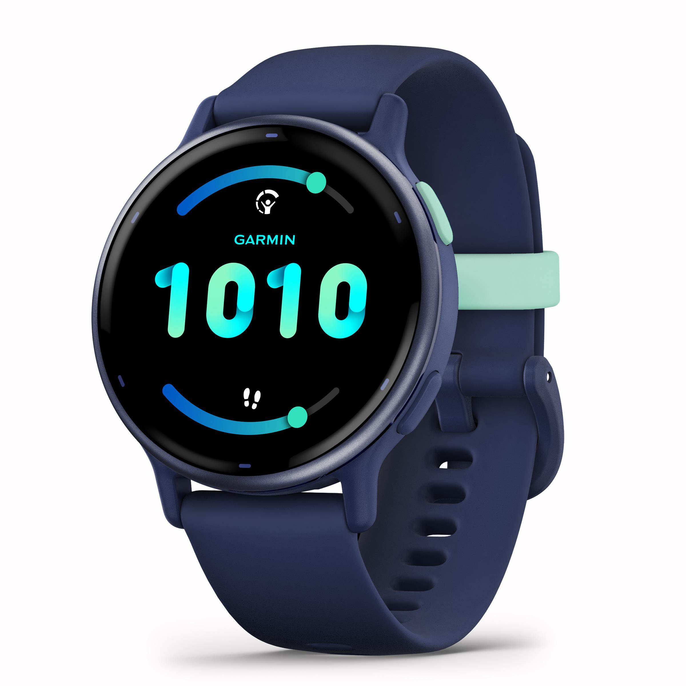 Vivoactive 5 GPS Smartwatch And On-Wrist Coach - Metallic Navy Bezel, Navy Band