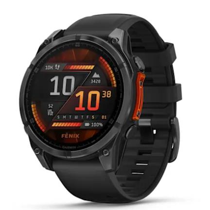 Fenix 8 – 47 Mm, AMOLED - Slate Gray With Black Silicone Band