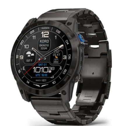 D2 Mach 1 Pro Aviator Smartwatch With Vented Titanium Bracelet