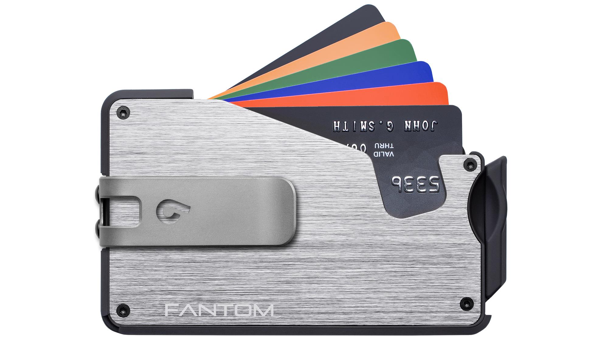 Fantom S Wallet, Slim, Titanium With Money Clip