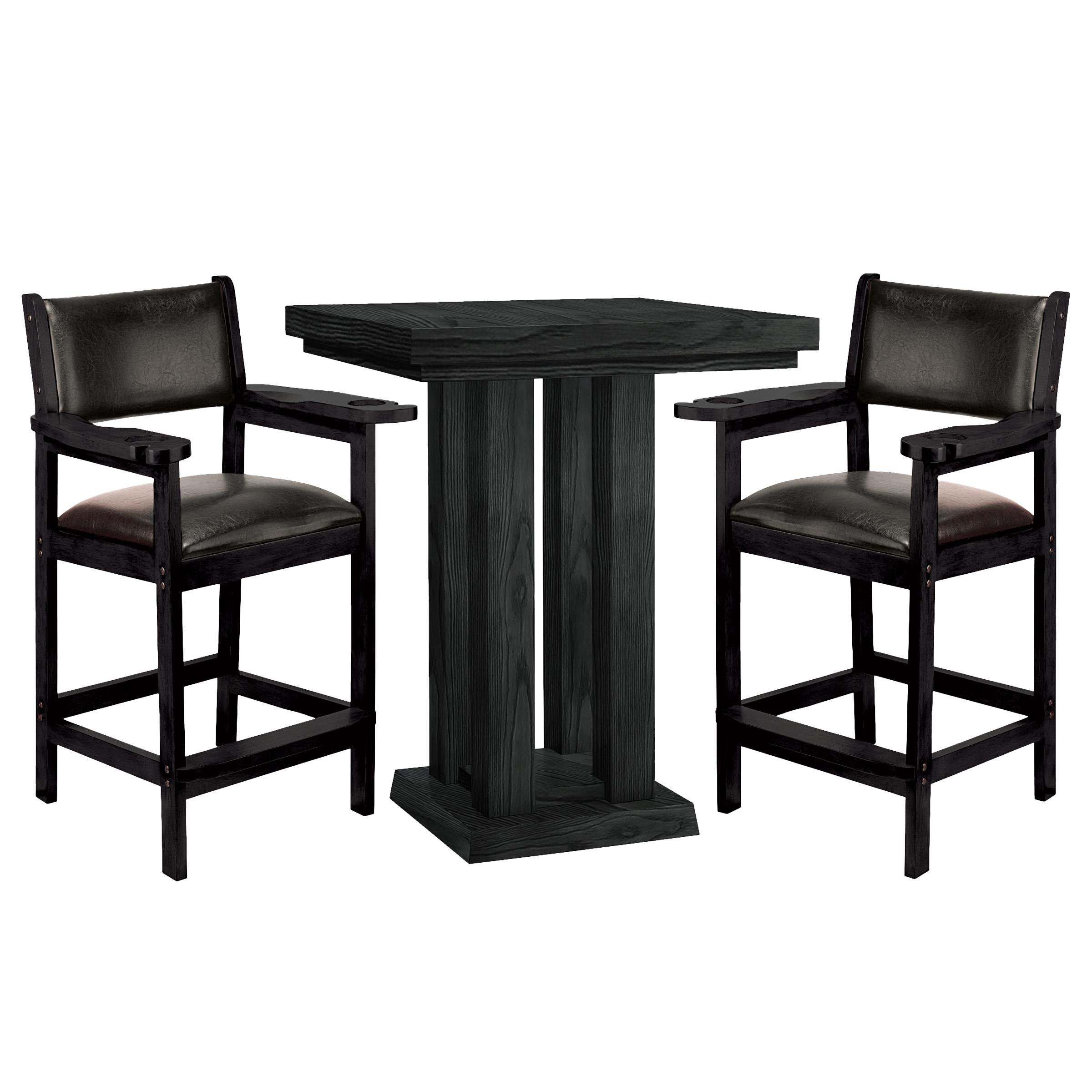 American Heritage - Alta Pub Table & Spectator Chair Set - Black Ash