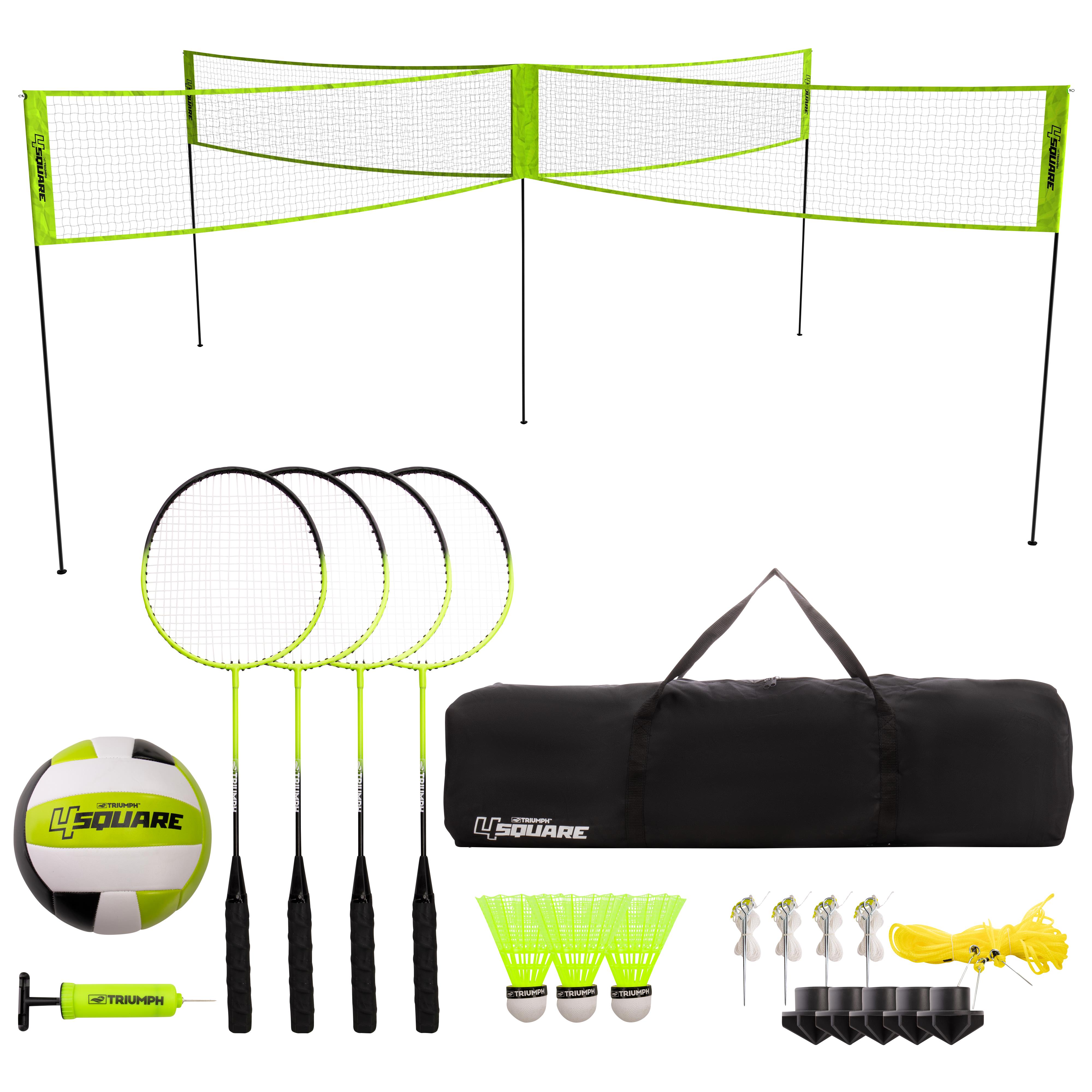 Triumph Sports - 4 Square Volleyball/Badminton Combo
