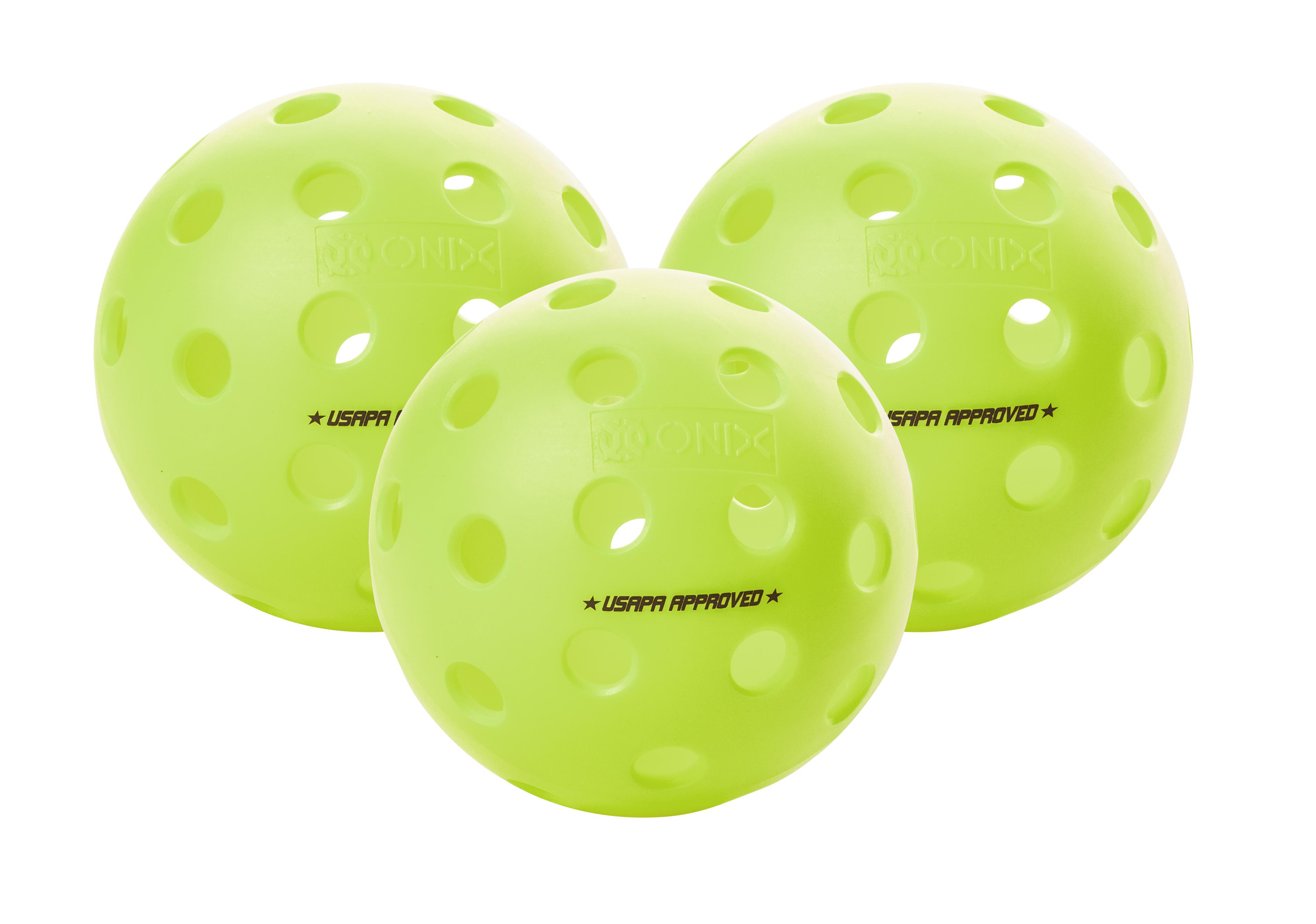 ONIX - Fuse G2 Outdoor Pickleball Balls 3-Pack - Neon Green