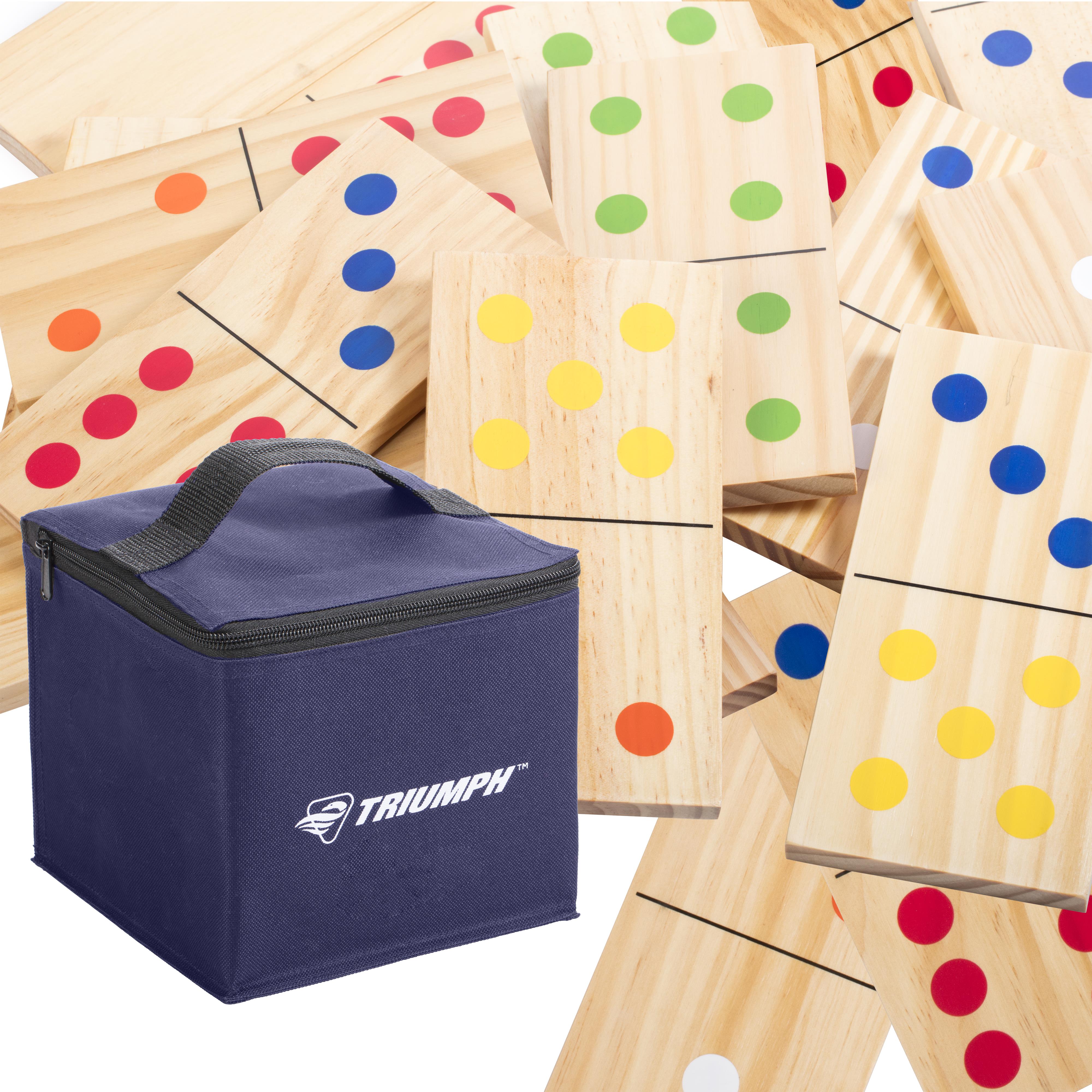 Triumph Sports - 28-Piece Wood Lawn Domino Set