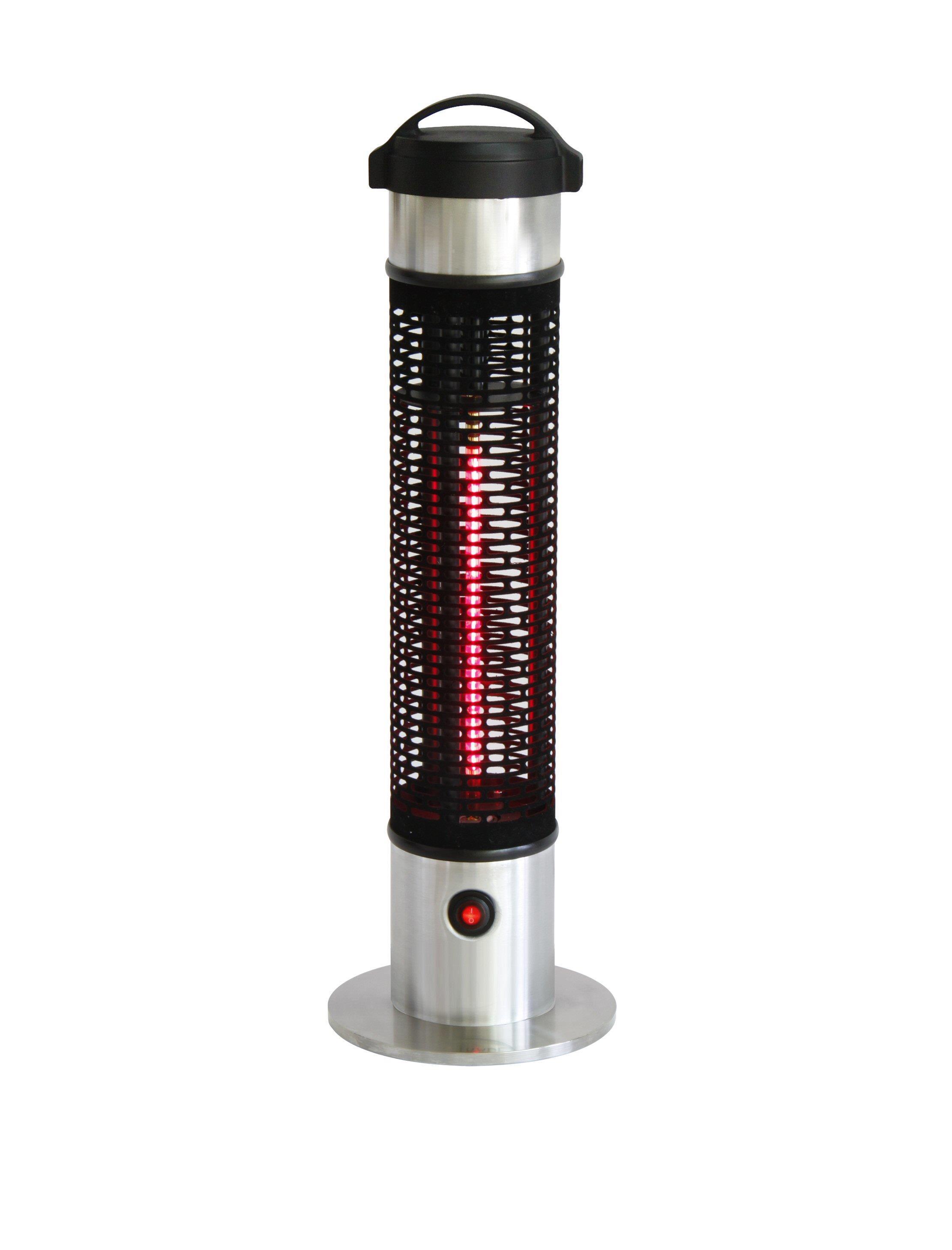 Hanging/Freestanding Electric Infrared Outdoor Heater In Silver/Black