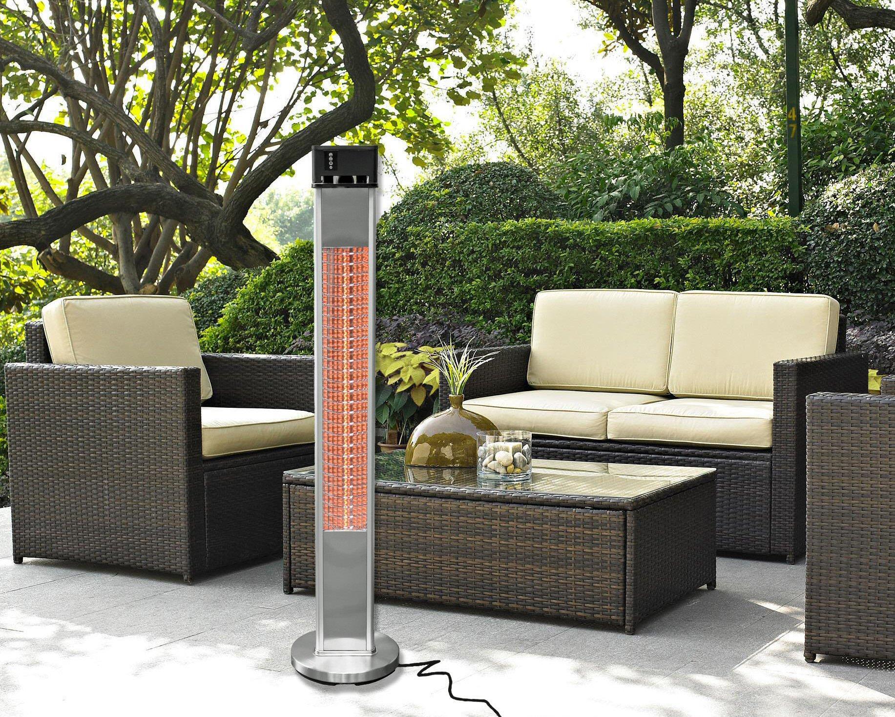 5,100 BTU Portable Electric Infrared Tower Heater With Remote Control