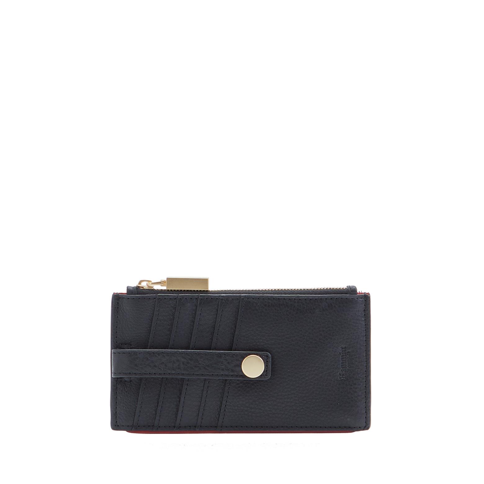 210 West Black Zipper Wallet