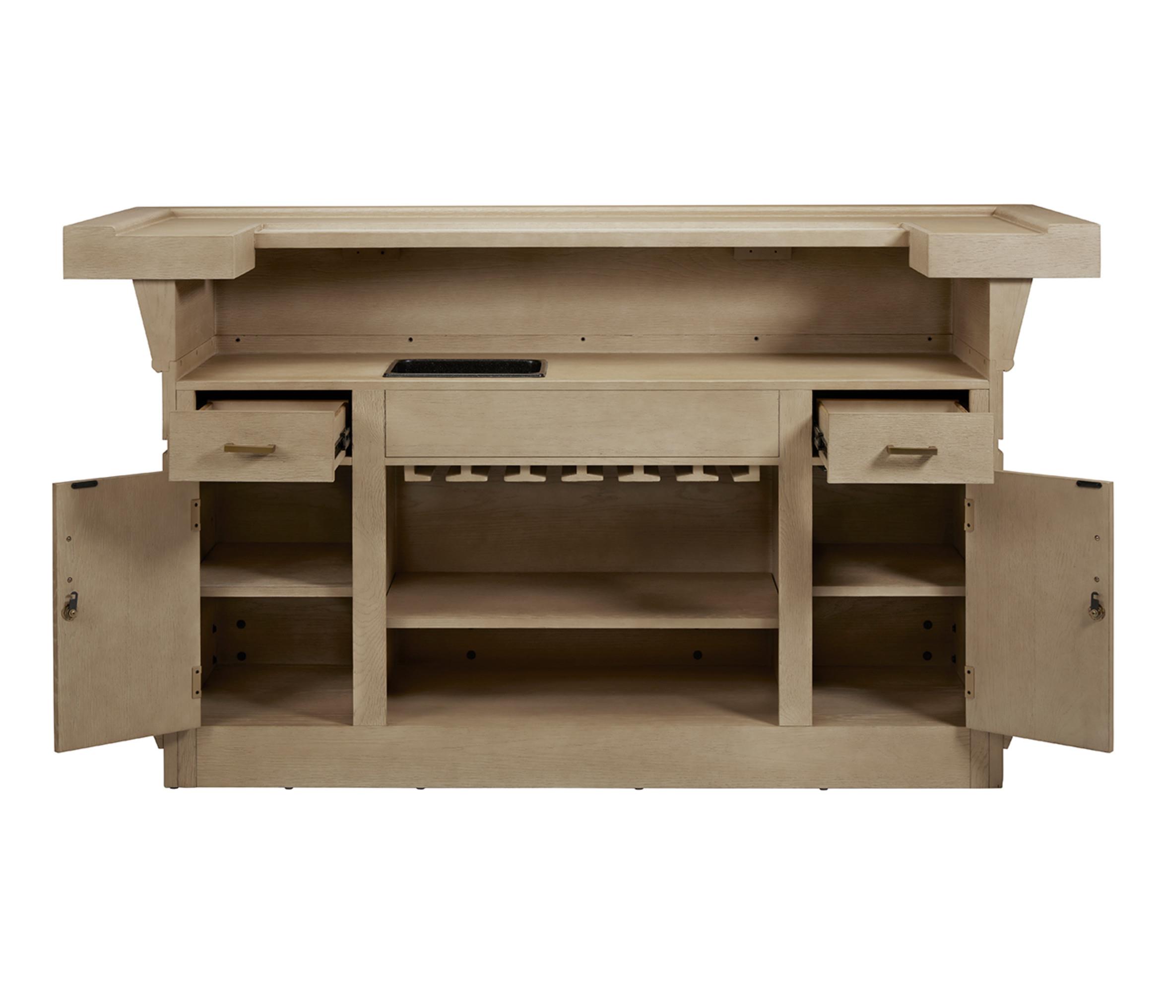 American Heritage - Port Royal Home Bar - White Oak