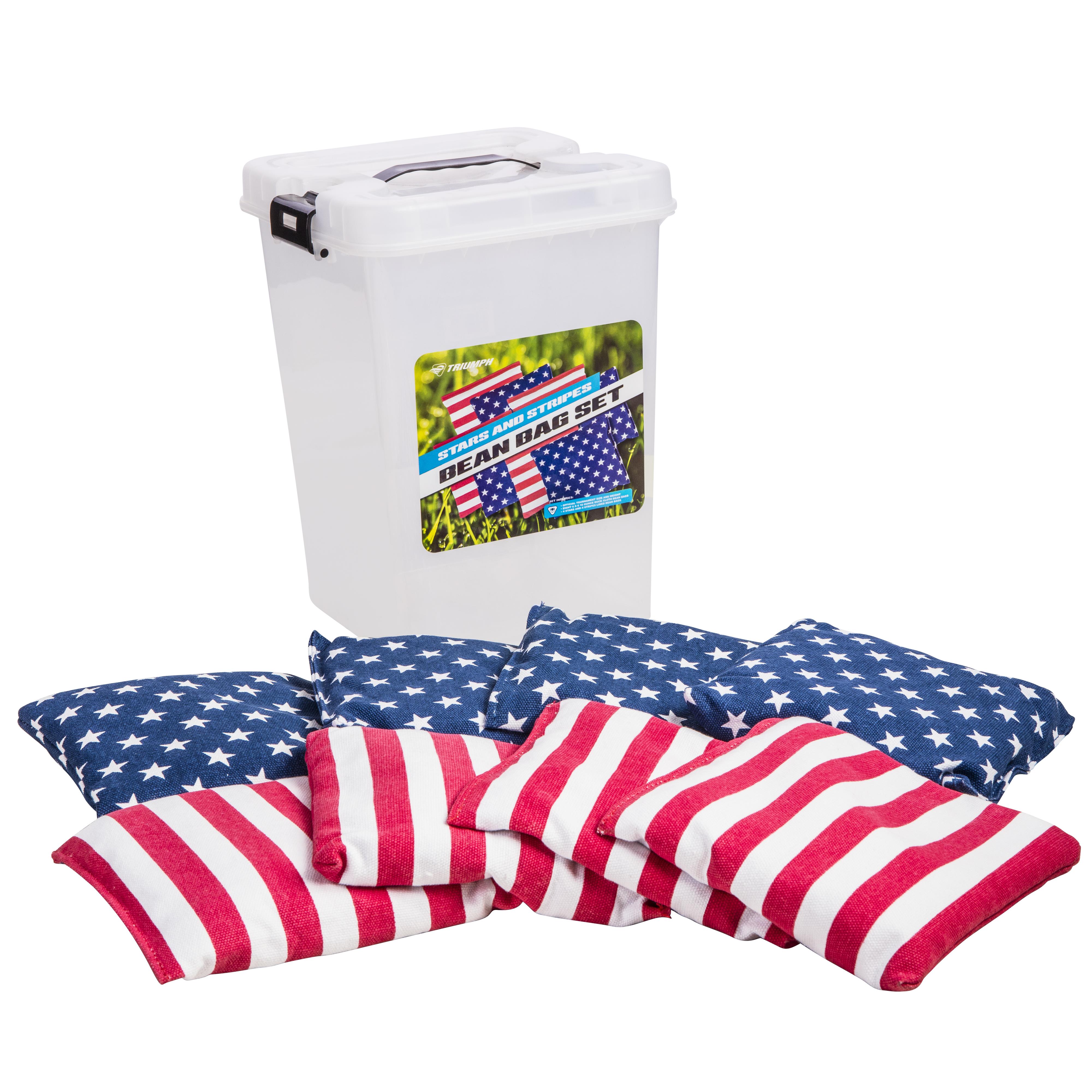 Triumph Sports - Patriotic Bean Bags W/ Tub Container