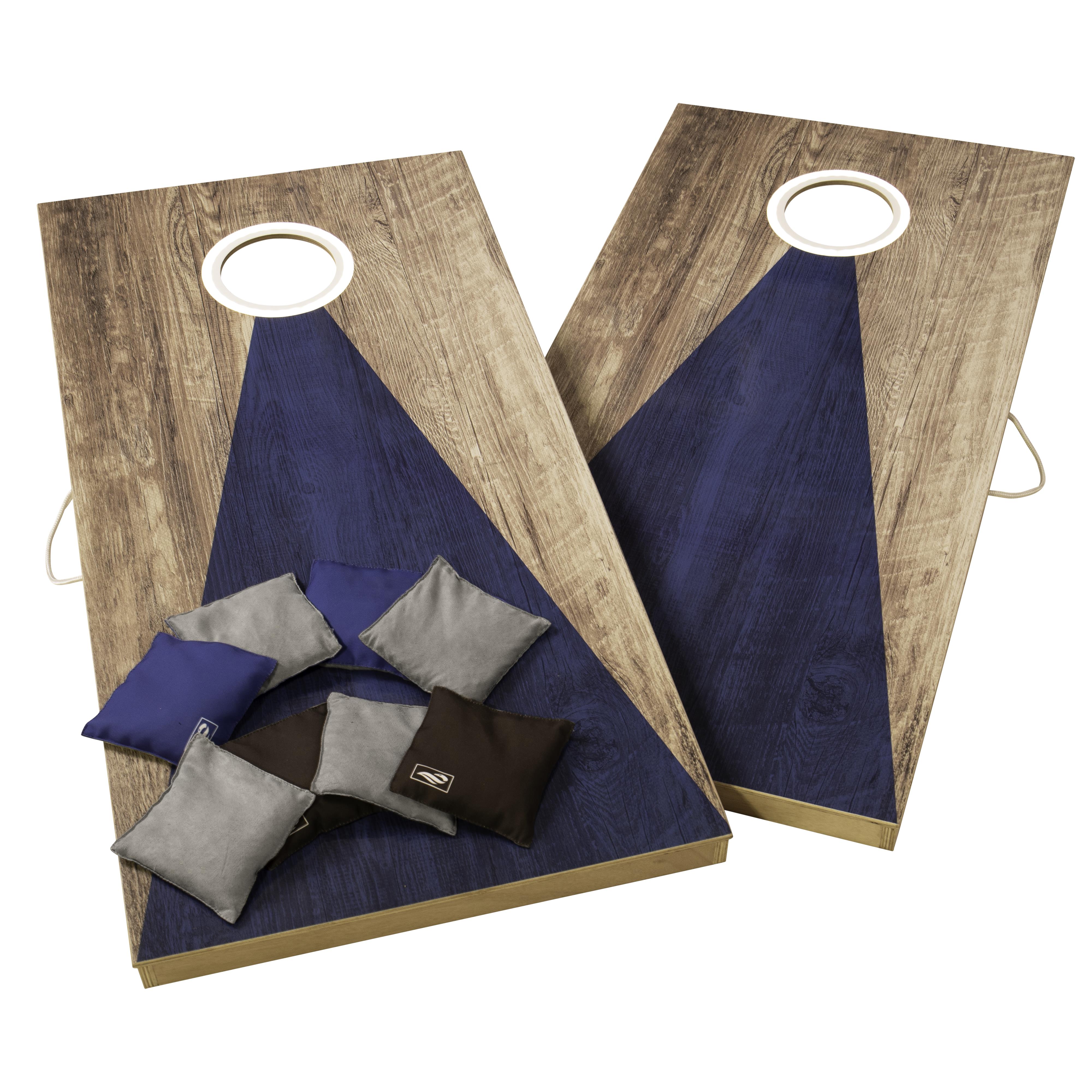 Triumph Sports - LED 2 X 4-Foot All-Wood Bag Toss - Blue/Grey