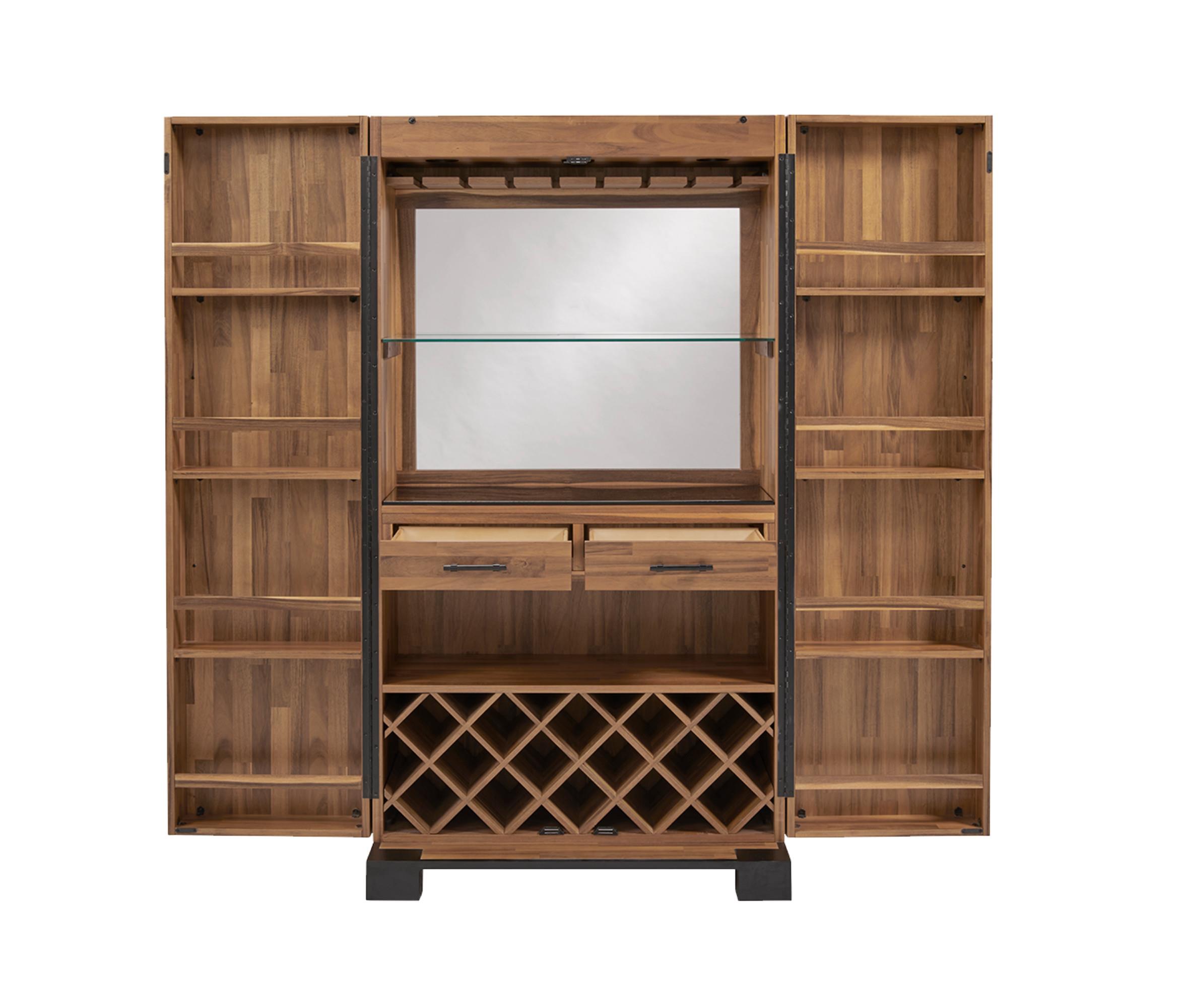 American Heritage - Knoxville Wine & Spirit Cabinet - Acacia