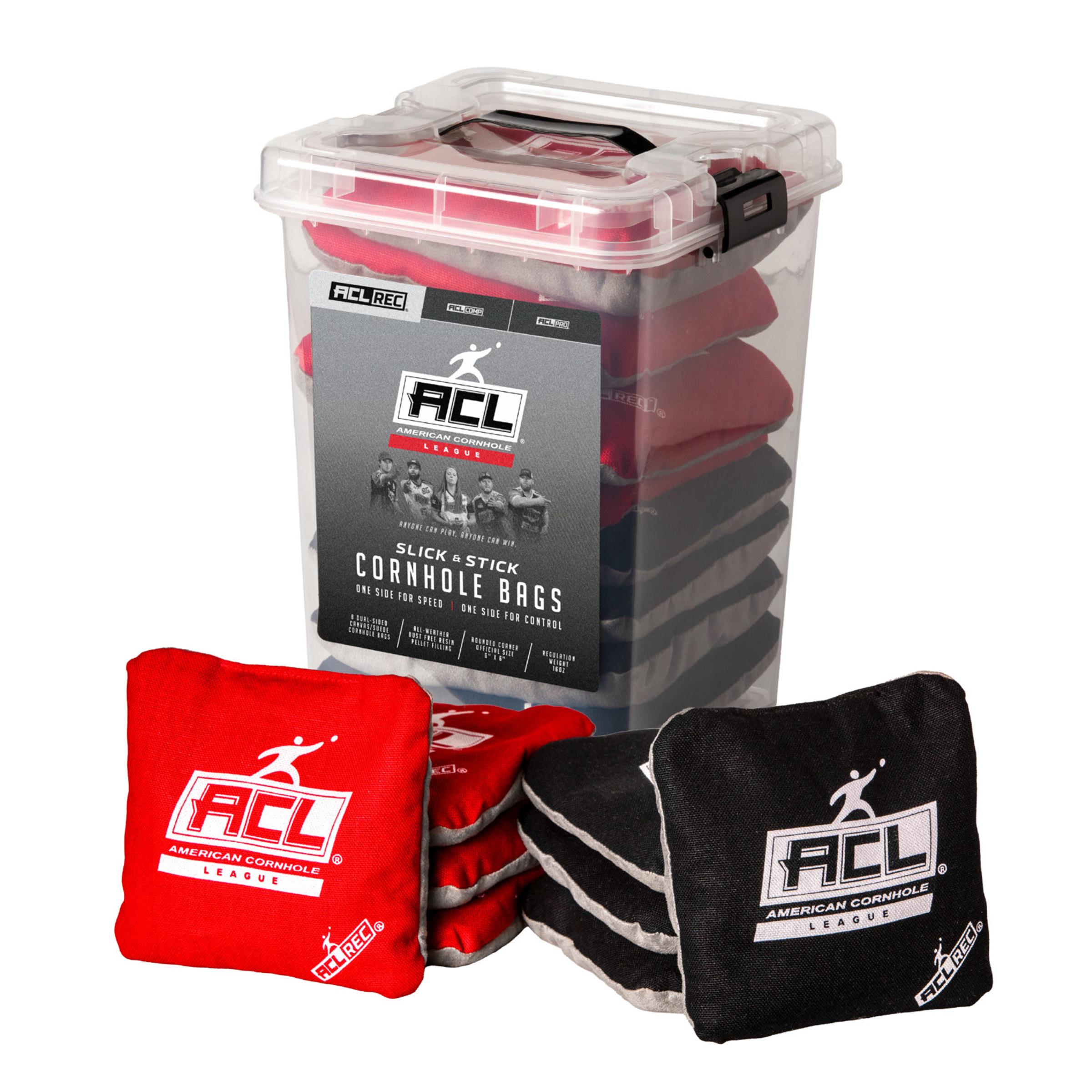Victory Tailgate - ACL Rounded Edge Cornhole Bags - Red/Black