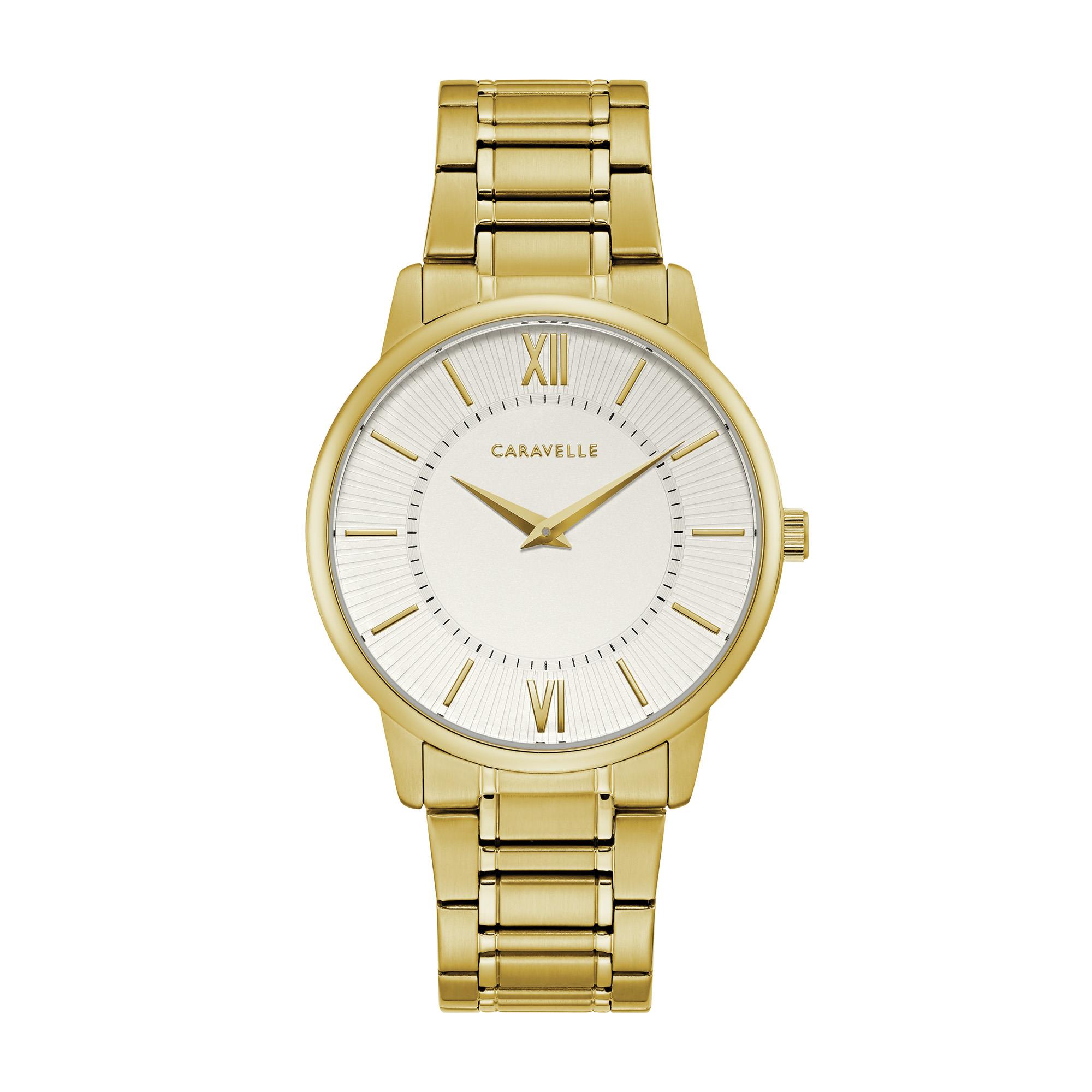 Men's Gold Bracelet From The Dress Collection- White Dial