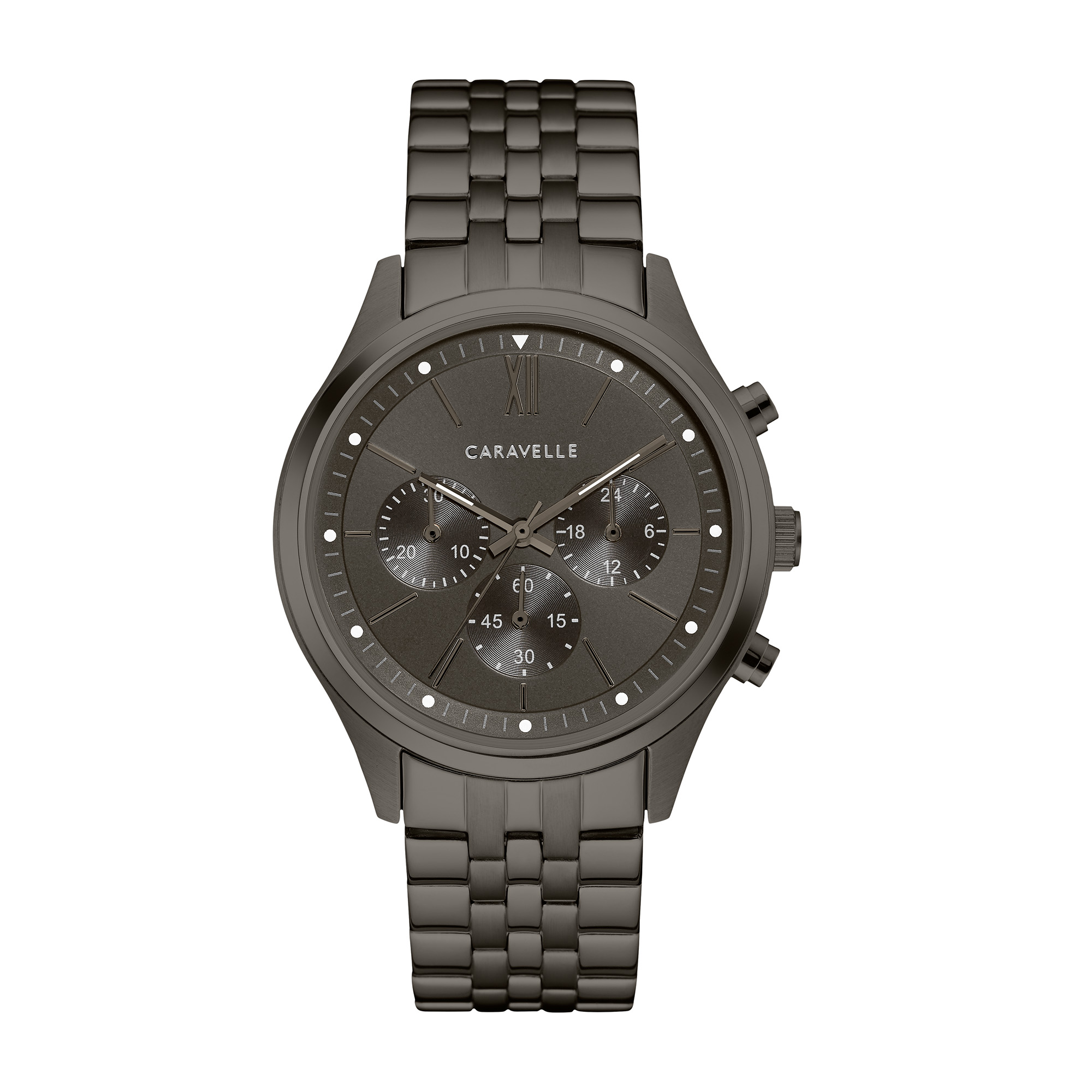 Men's Gunmetal Stainless Steel Sport Chronograph Watch