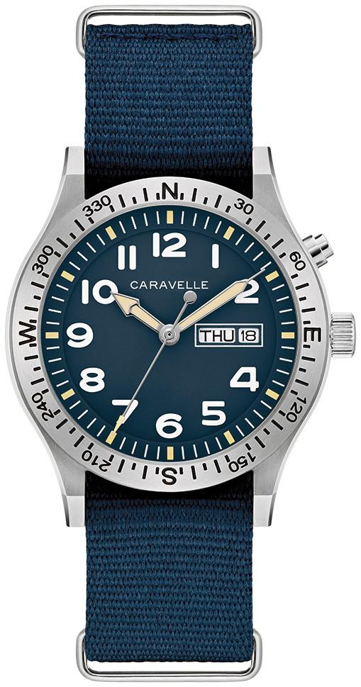 Men's Vintage Casual Stainless Steel Strap Watch, Blue Dial