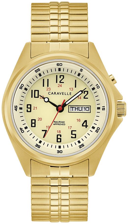 Men's Expansion Band Bracelet Watch, Gold-tone