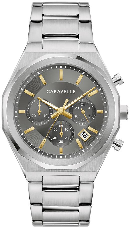 Men's Dress Stainless Steel Bracelet Watch, Gray Dial