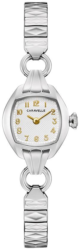 Ladies' Classic Stainless Steel Expansion Watch, Silver-White Dial