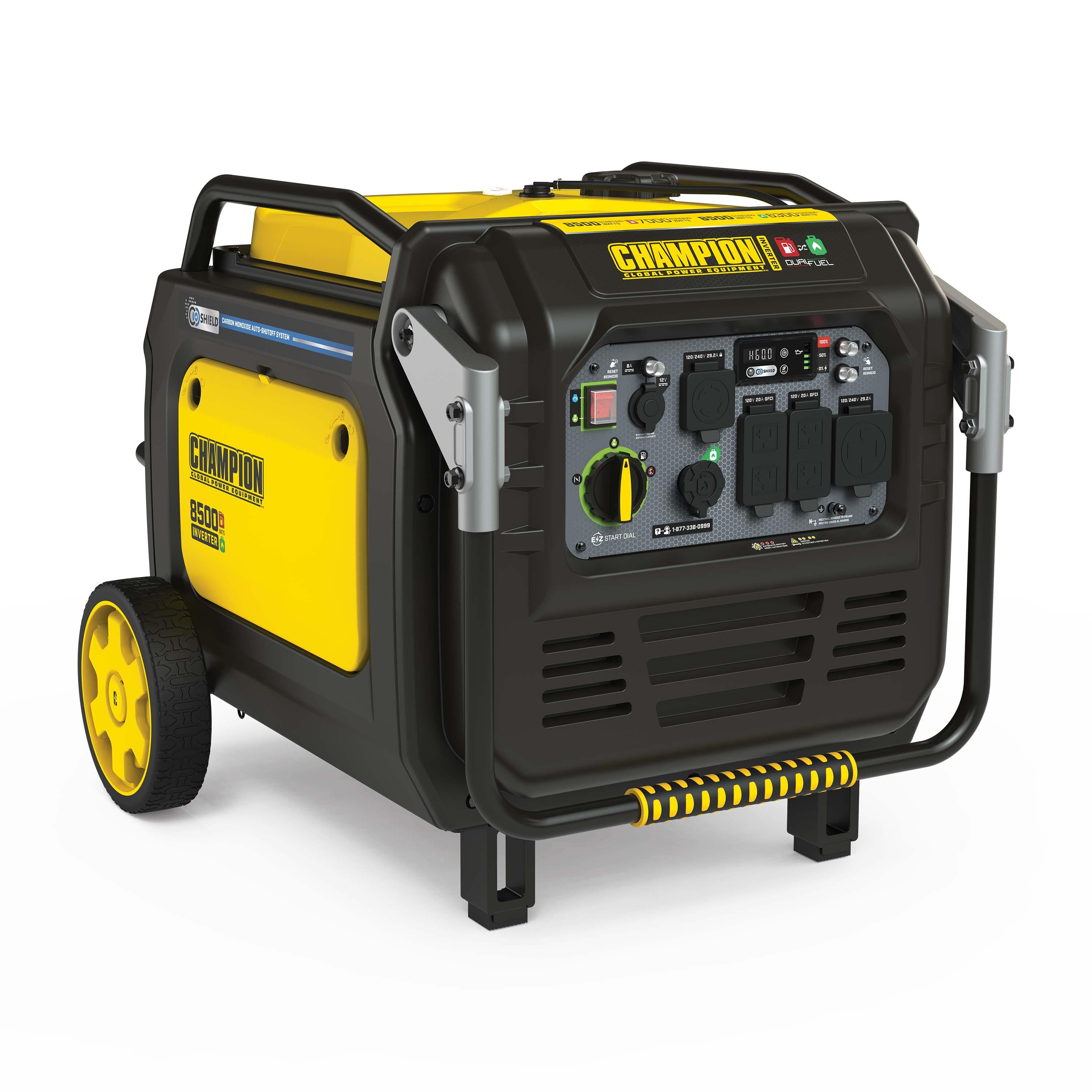 8500 Watt Electric Start Dual Fuel Home Backup Portable Generator