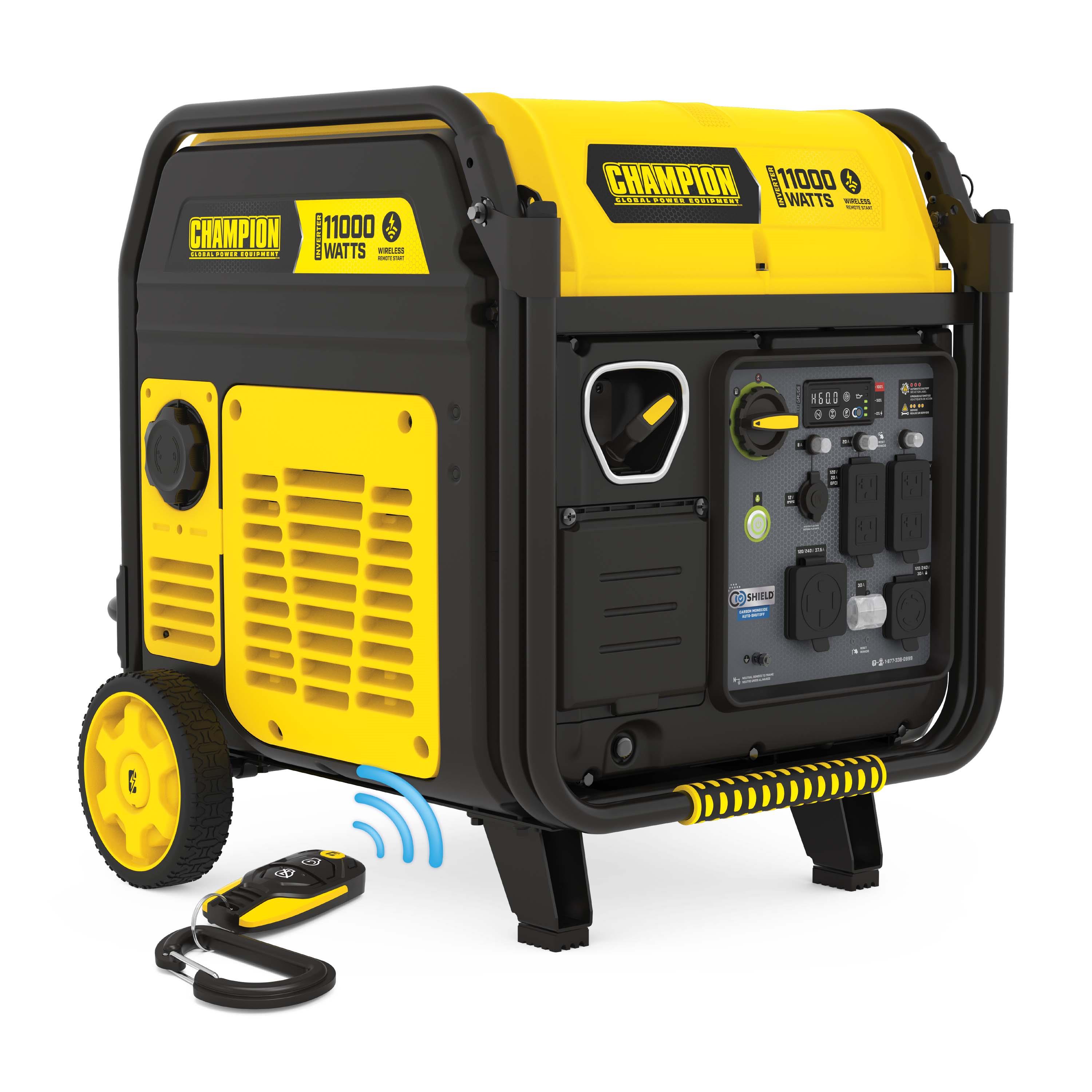 11,000 Watt Wireless Start Inverter Generator With CO Shield