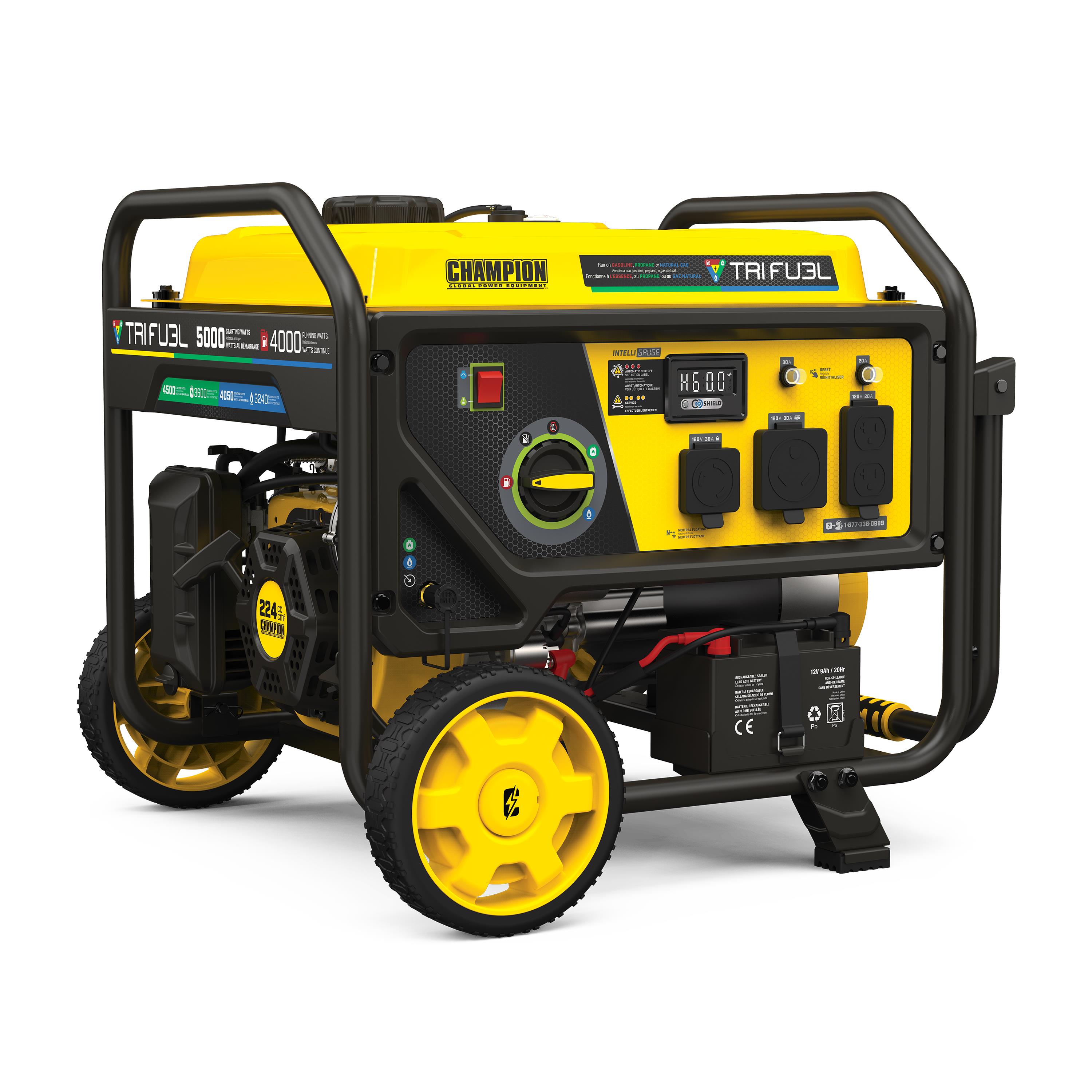 4000 Watt Tri-Fuel Generator W/Electric Start