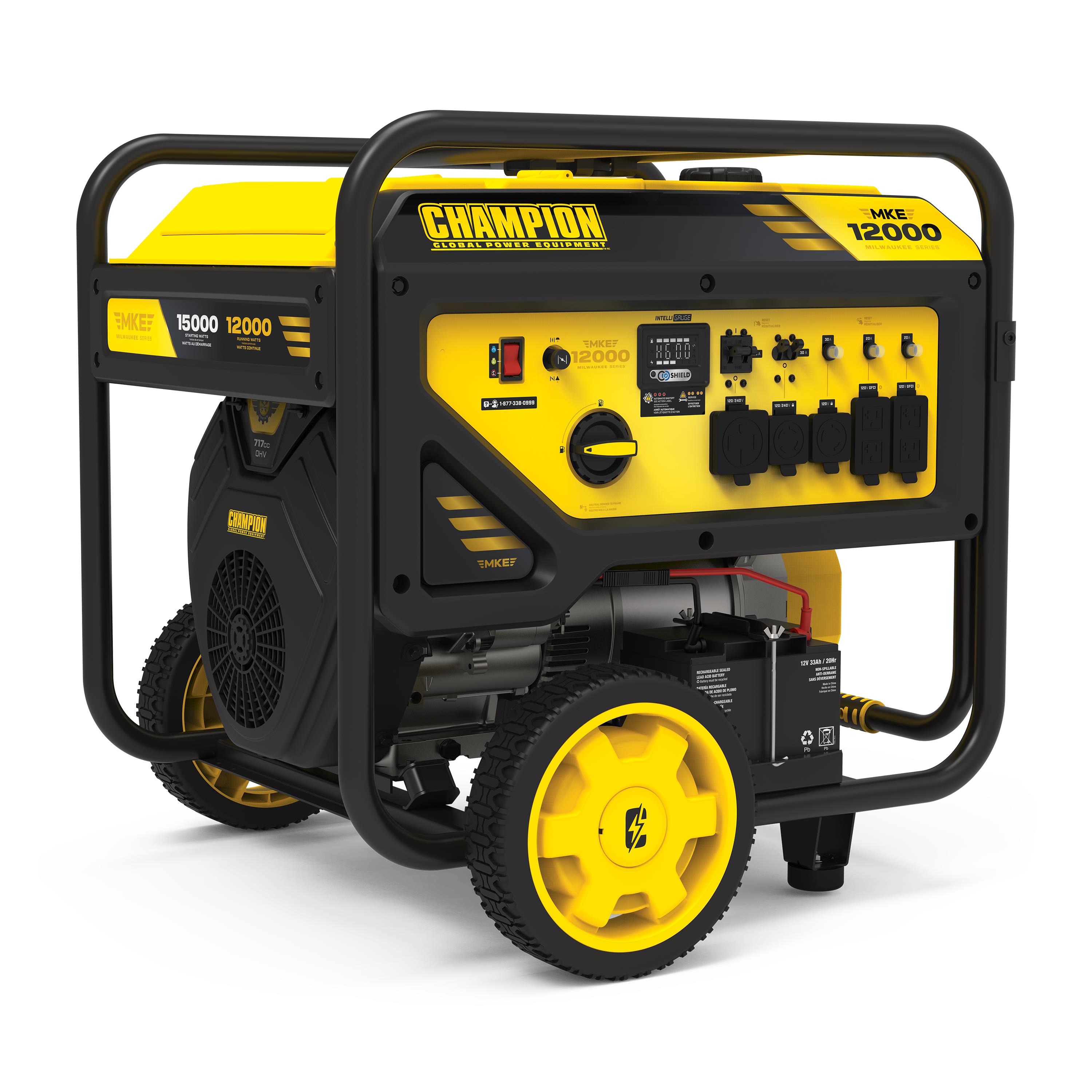 12,000 Watt Portable Gasoline Generator W/Electric Start