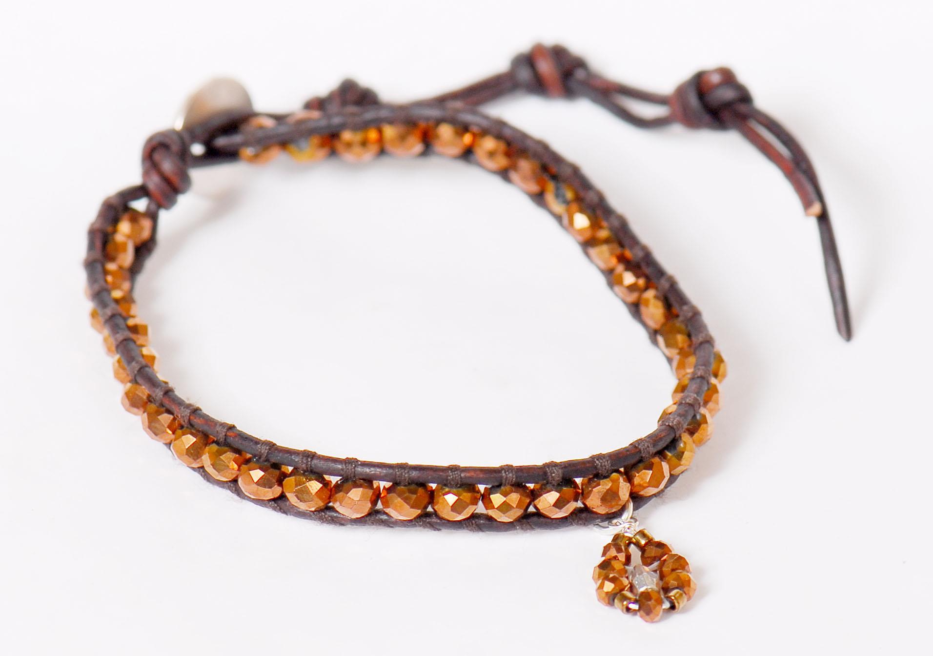 Bronze Crystal Bracelet