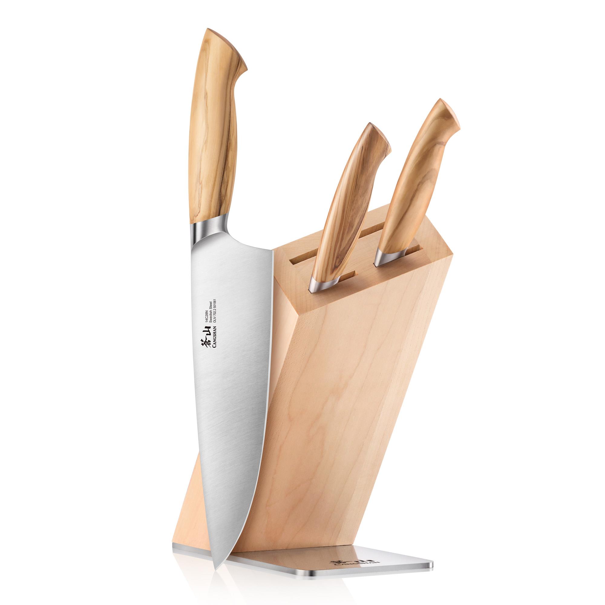 4-Piece OLIV Series Knife Block Set