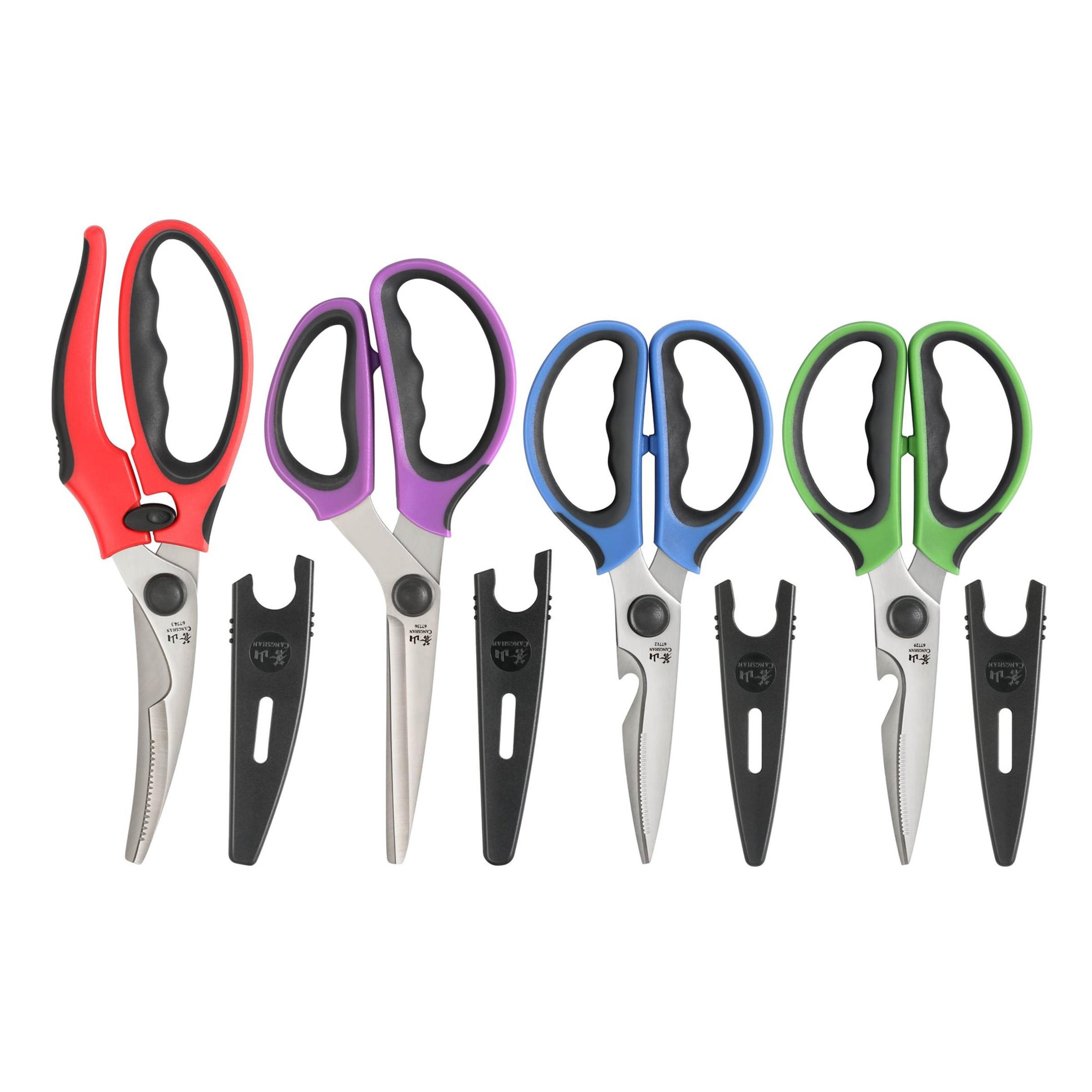 4-Piece Heavy-Duty Shears Set W/Guards - Multi Color
