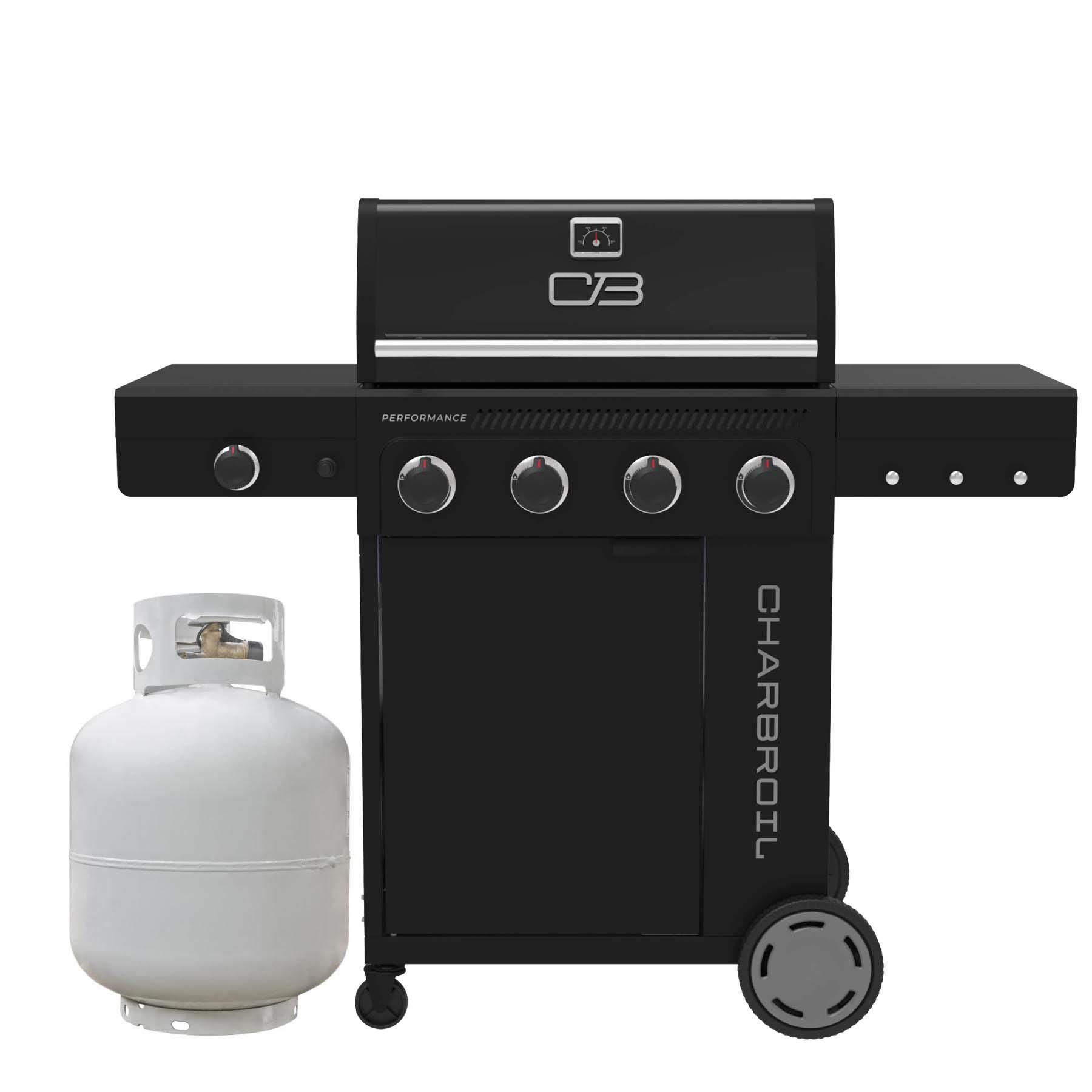 Performance 4-Burner Gas Grill With Side Burner And Tank