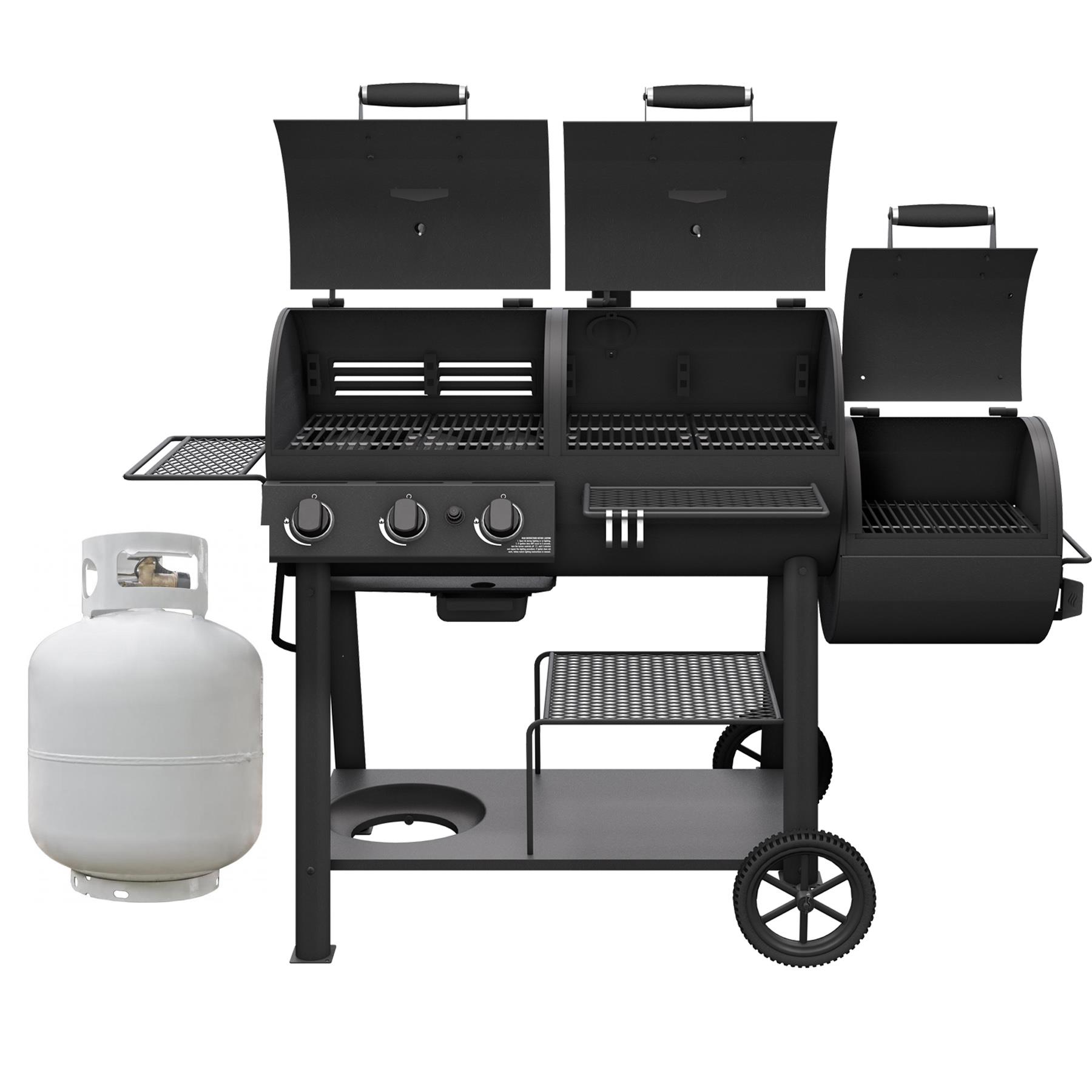 Oklahoma Joe's Longhorn Charcoal/Gas/Smoker Combo With Tank