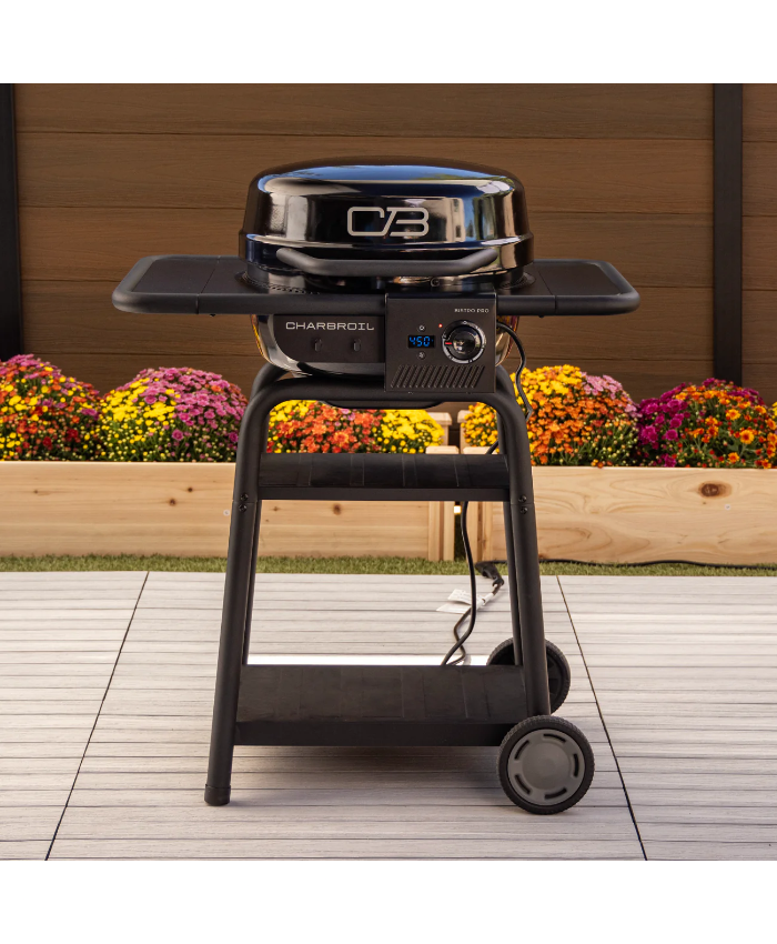 Bistro Pro™ Electric Grill + Charcoal Mode Blackout