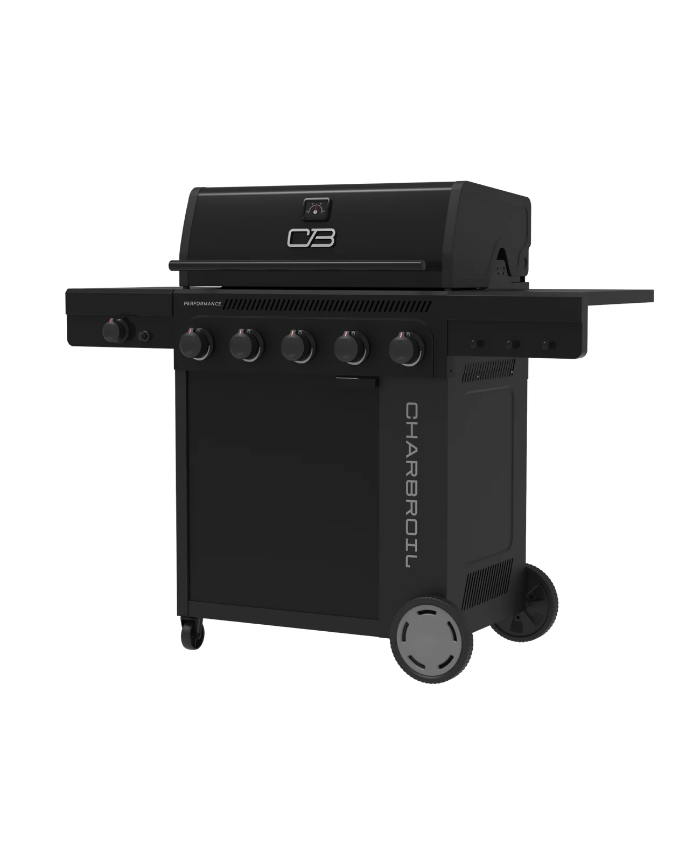 Performance Series™ FlavorMax™ 5 Burner Gas Grill Cabinet With Side Burner Blackout