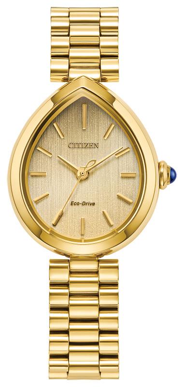 Ladies' Citizen L Rainelle Stainless Steel Bracelet Watch, Gold-Tone Dial