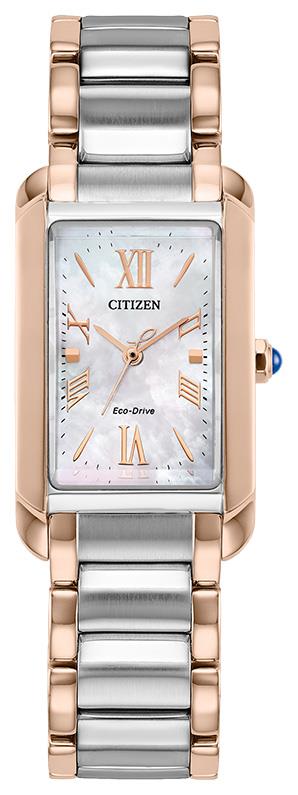 Ladies' Citizen L Bianca Eco-Drive Stainless Steel Bracelet Watch, White MOP Dial