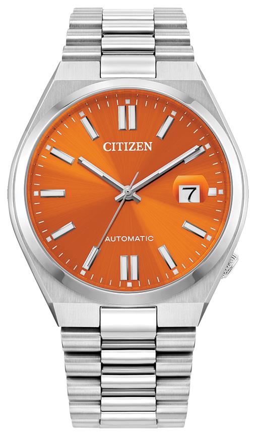 Men's Tsuyosa Automatic Watch, Orange Dial