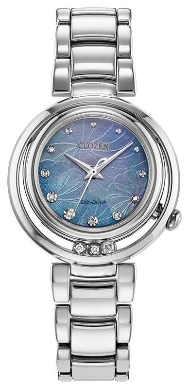 Ladies' Citizen L Arcly Eco-Drive Stainless Steel Bracelet Watch, Blue MOP Dial