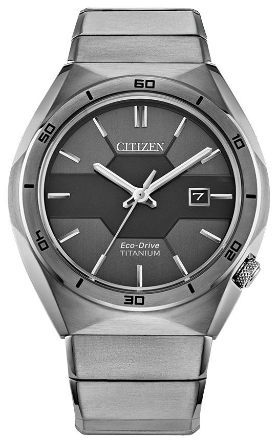 Men's Armor Eco-Drive Super Titanium Bracelet Watch, Gray Dial