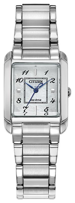 Ladies' Citizen L Bianca Eco-Drive Stainless Steel Bracelet Watch, White MOP Dial