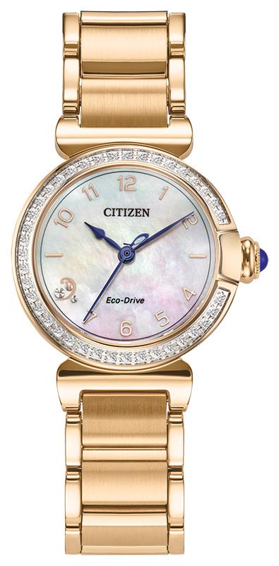 Ladies' Citizen L Mae Eco-Drive Stainless Steel Bracelet Watch, White MOP Dial