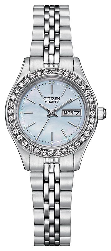Ladies' Quartz Stainless Steel Bracelet Watch, MOP Dial