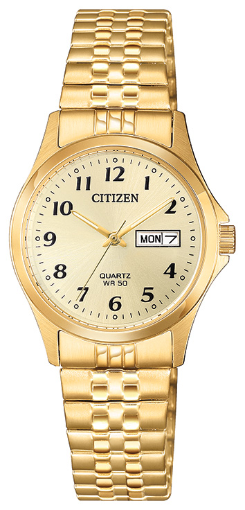 Ladies' Quartz Expansion Band Watch - Stainless Steel, Gold-Tone